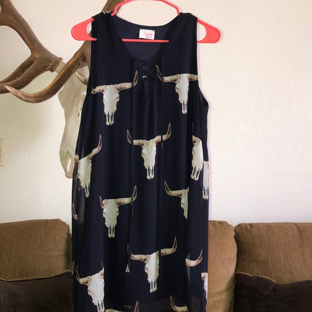 Super cute cow skull dress